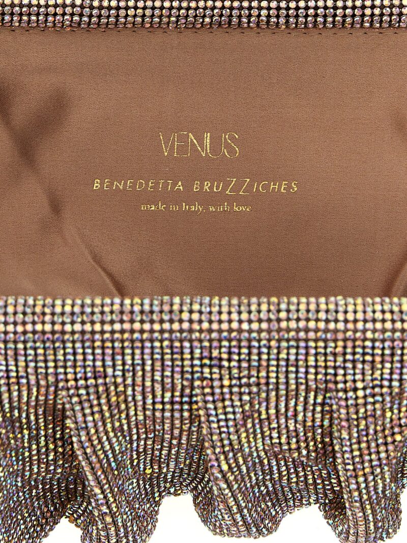 'Venus la Grande' clutch 100% rhinestone mesh BENEDETTA BRUZZICHES Pink