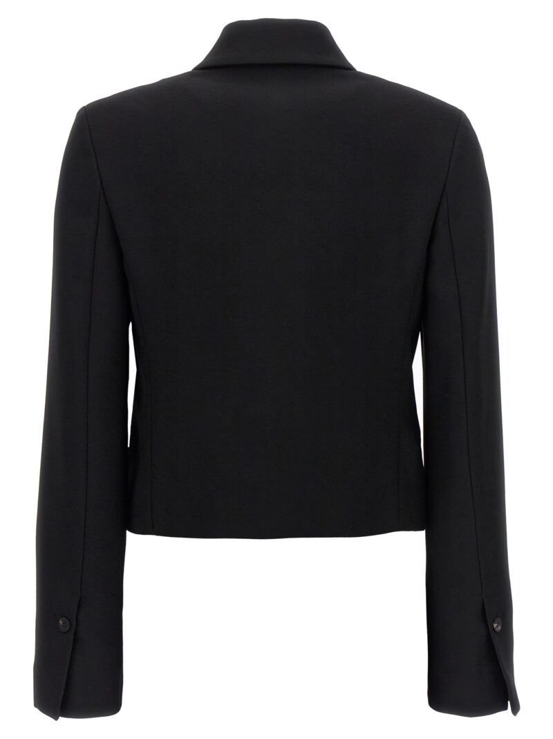 Single breasted short jacket 0763622BLACK FERRAGAMO Black