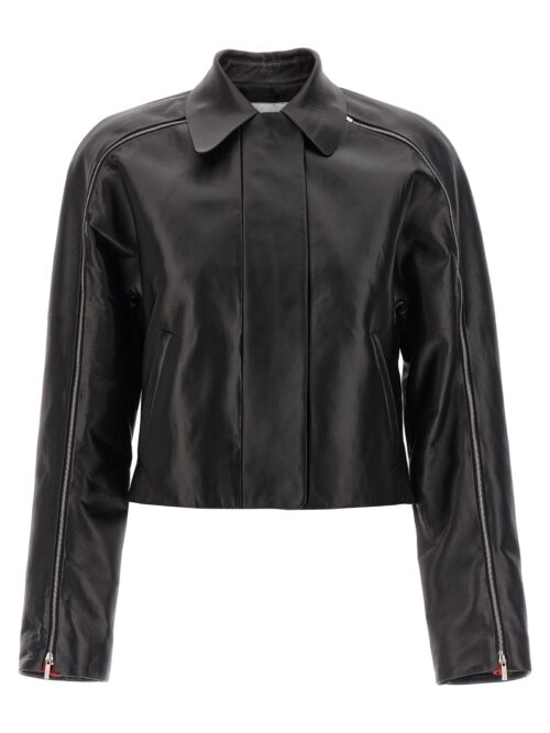 Leather blouson FERRAGAMO Black