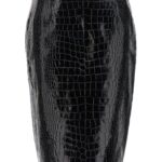 Croc skirt VERSACE Black