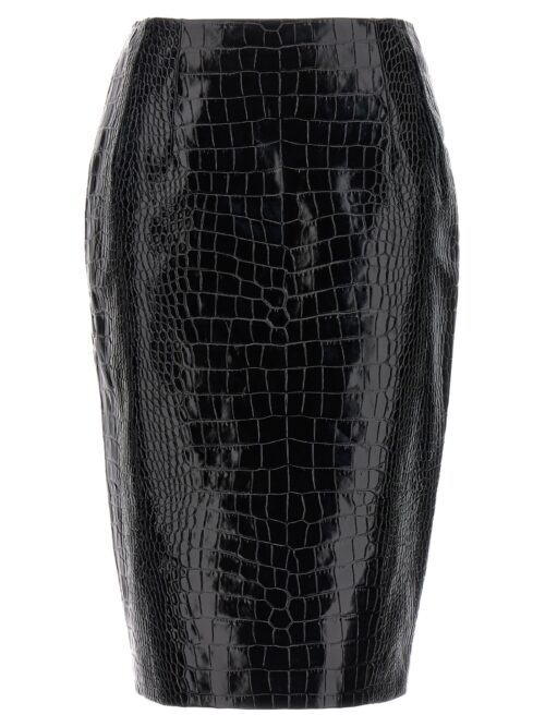 Croc skirt VERSACE Black