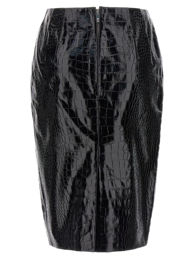 Croc skirt 10126301A084471B000 VERSACE Black