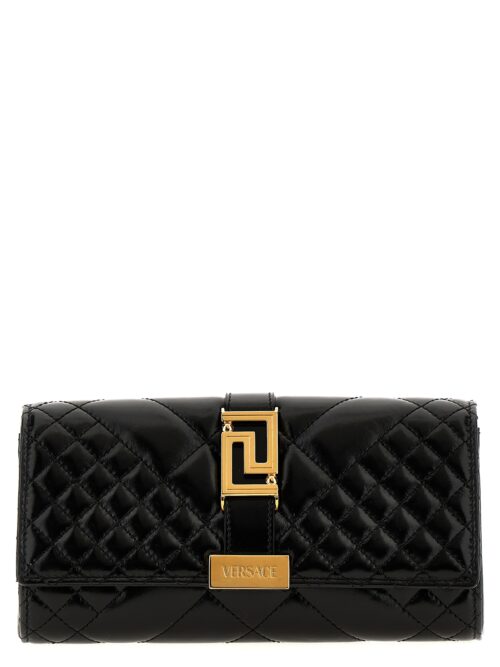 'Greca Goddess' clutch VERSACE Black