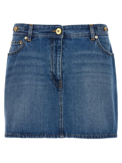 Denim mini skirt VERSACE Blue