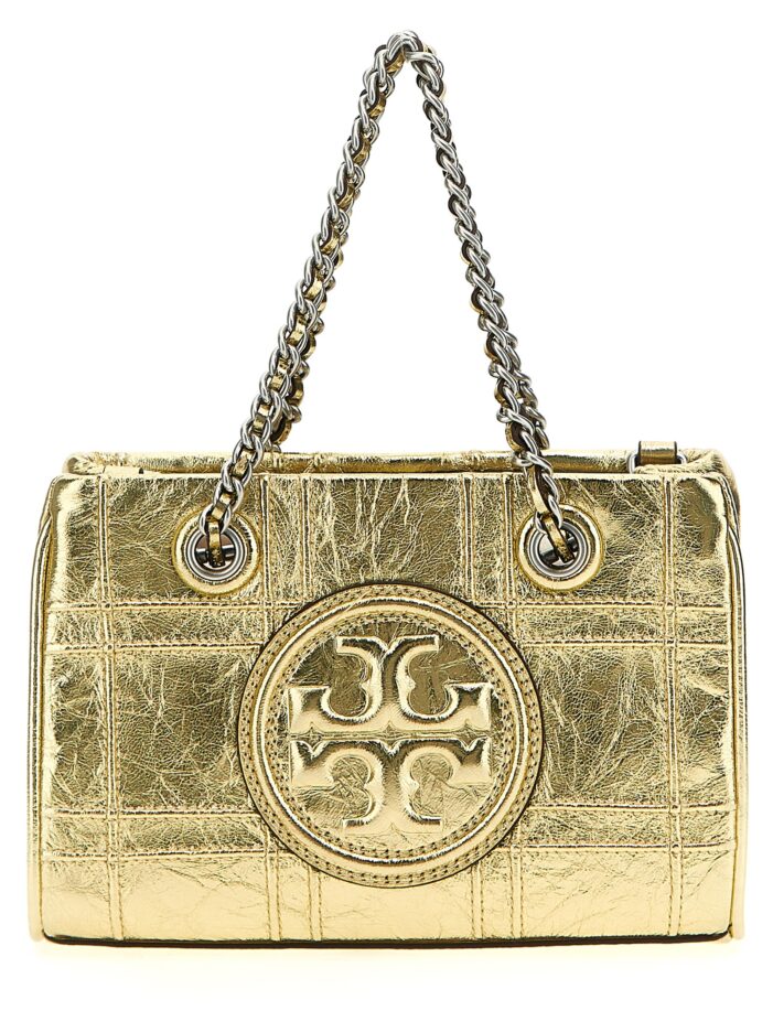 'Fleming Soft Metallic Quilt Mini' handbag TORY BURCH Gold
