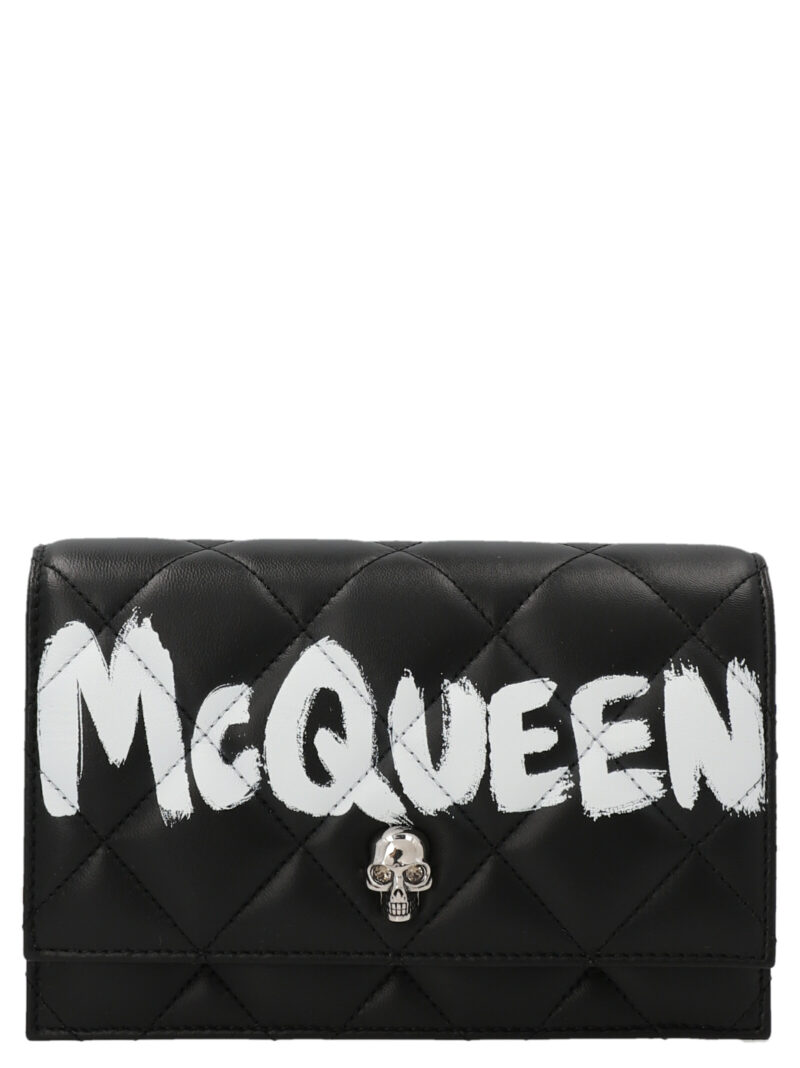 'Skull' small crossbody bag ALEXANDER MCQUEEN White/Black