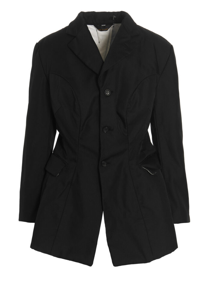 Maxi split blazer jacket COMME DES GARÇONS Black