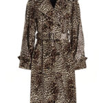 Leopard velvet trench coat ALEXANDRE VAUTHIER Multicolor