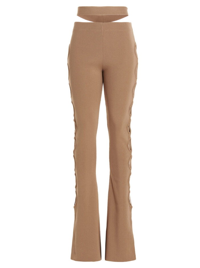 Cut out pants with lacing ANDREĀDAMO Beige