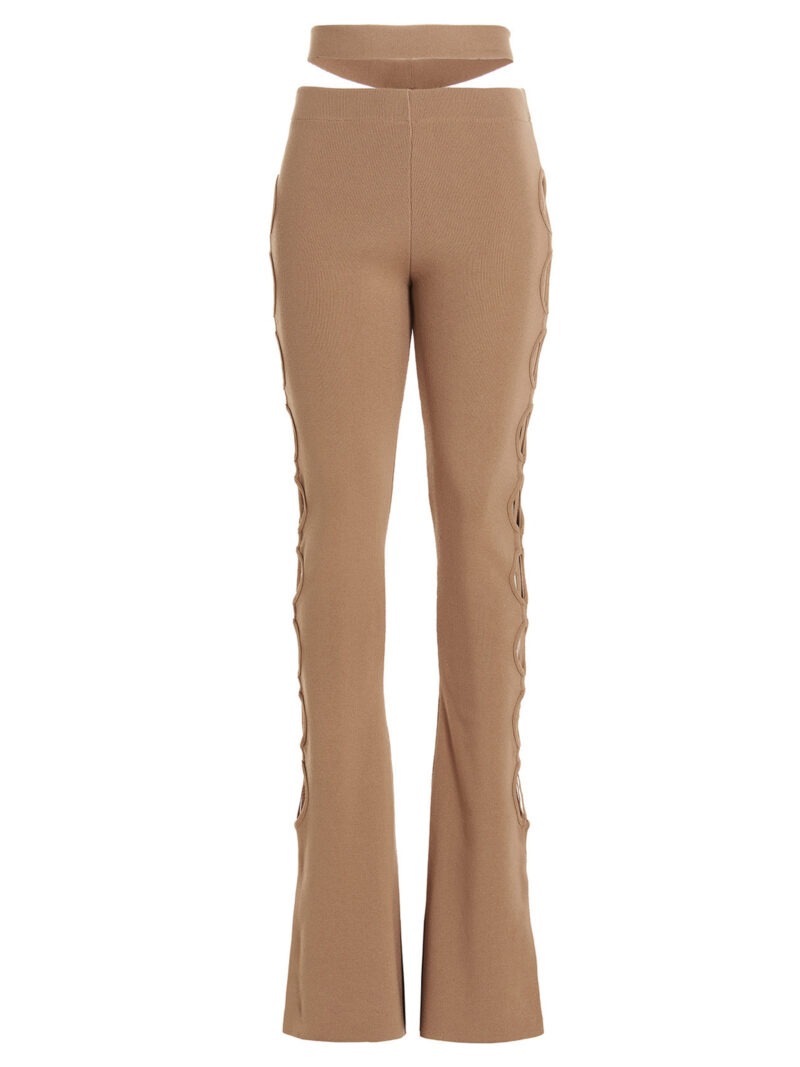 Cut out pants with lacing ANDREĀDAMO Beige