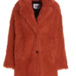 Single breast eco fur jacket MSGM Red