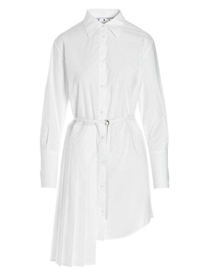 'Diagonal' shirt dress OFF-WHITE White