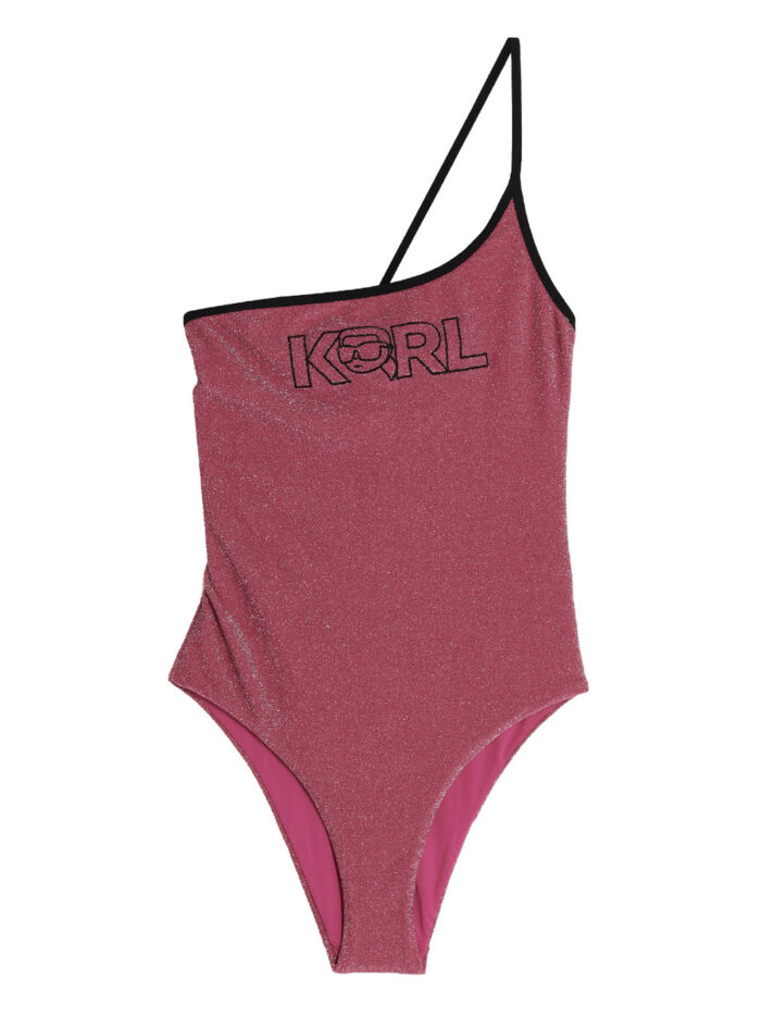 'Ikonik 2.0' one-piece swimsuit KARL LAGERFELD Fuchsia