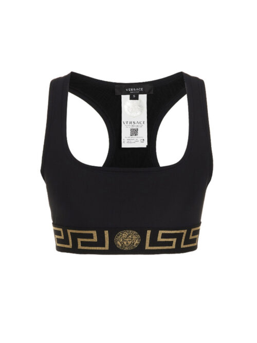 'Medusa' sports top' VERSACE Black