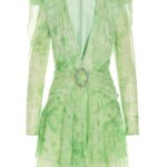 Tie-dye silk dress ALESSANDRA RICH Green