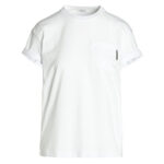 Chest pockt crewneck t-shirt BRUNELLO CUCINELLI White