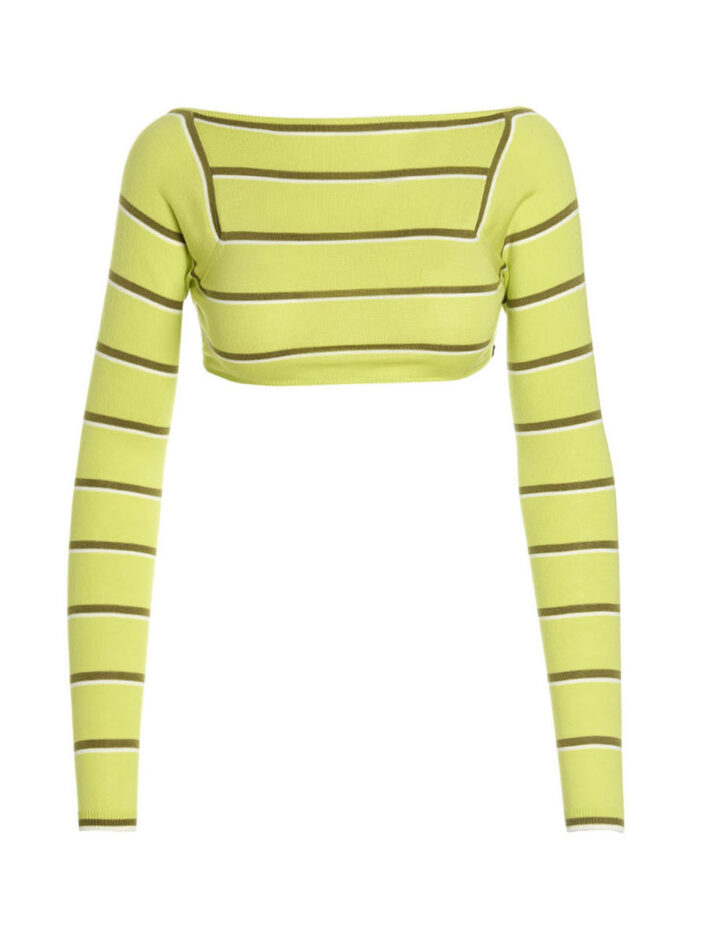 Cut-out cropped sweater EMILIO PUCCI Green