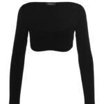Ribbed cropped sweater DSQUARED2 Black