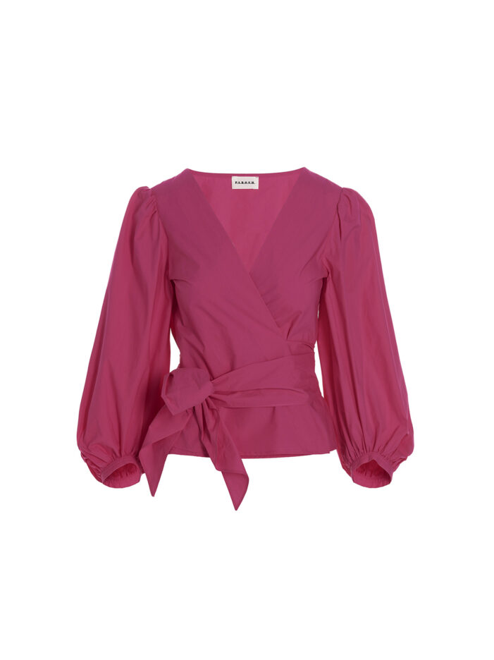 Front crossover blouse P.A.R.O.S.H. Fuchsia