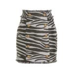 'Lurex Zebra' skirt BALMAIN Multicolor