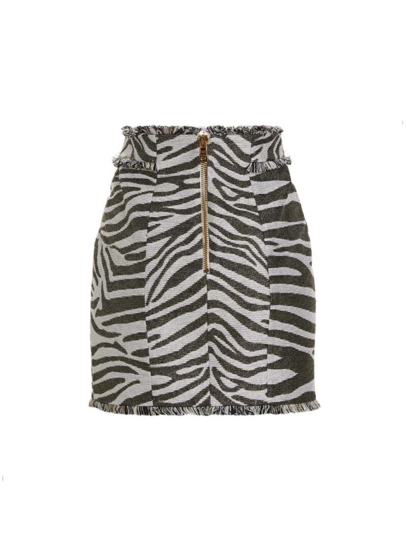 'Lurex Zebra' skirt AF1LB815VC80GAD BALMAIN Multicolor