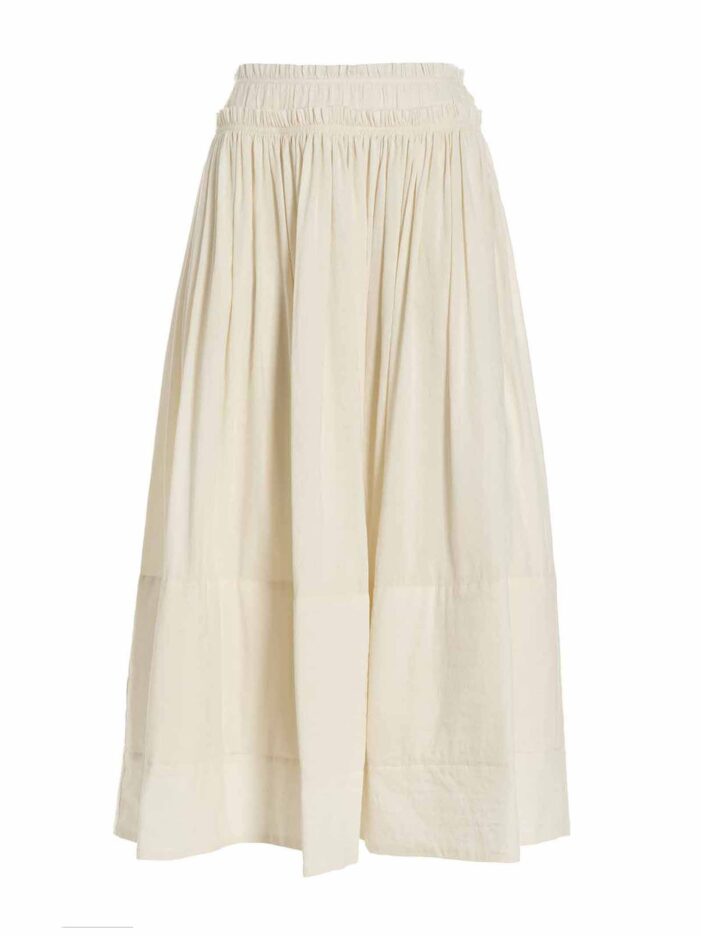 'Rouched Waist' skirt TORY BURCH White