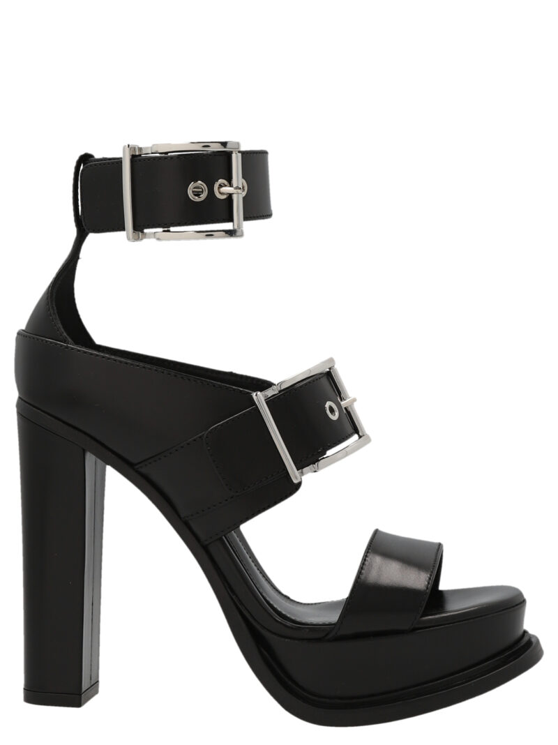 Straps leather sandals ALEXANDER MCQUEEN Black