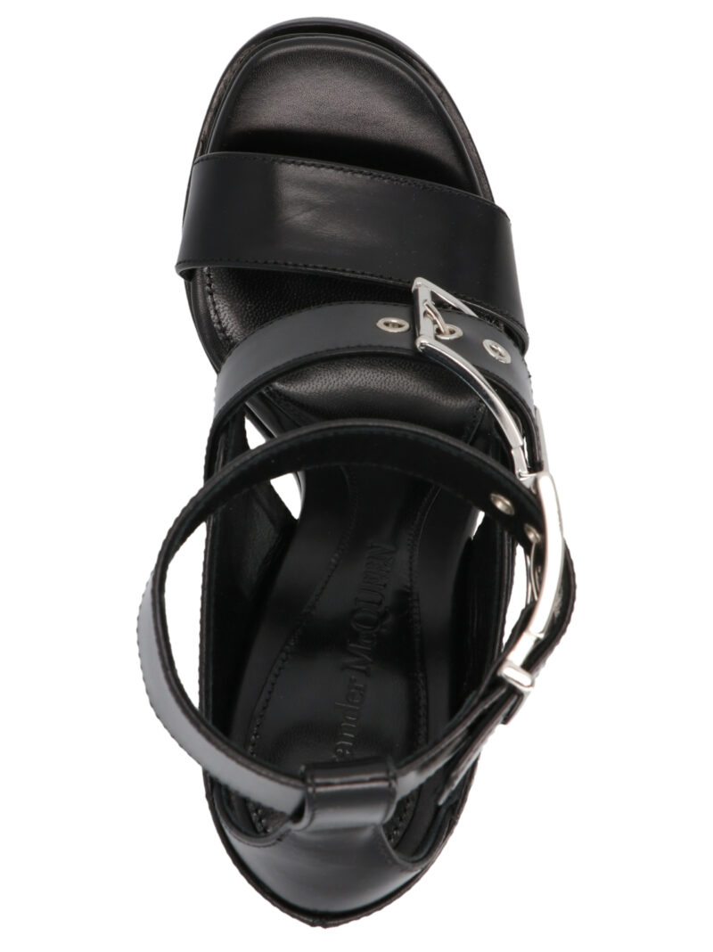 Straps leather sandals Woman ALEXANDER MCQUEEN Black