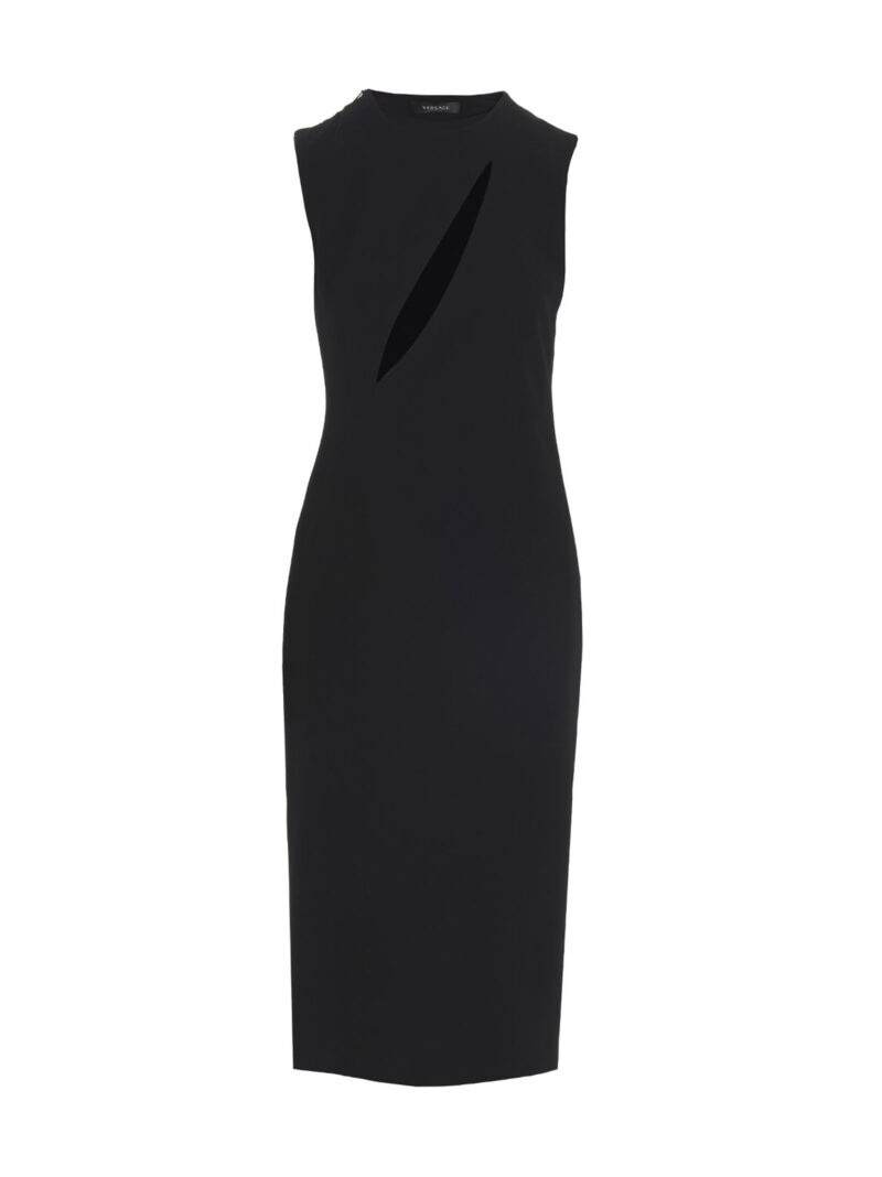 Cut out midi dress VERSACE Black