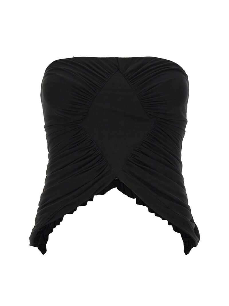 Jersey bustier top SAINT LAURENT Black