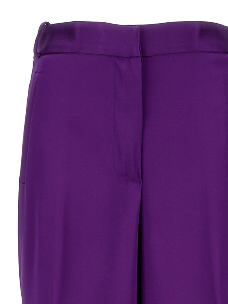 Satin cargo pants Woman VERSACE Purple