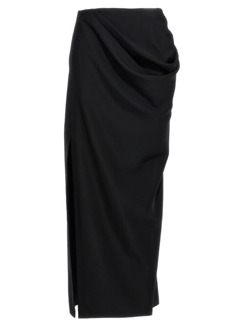 'Slashed Drape' skirt ALEXANDER MCQUEEN Black