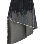 Sequin asymmetric denim skirt J.W.ANDERSON Gray