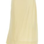 Satin skirt with side slit JIL SANDER Yellow