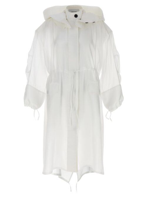 Organza unlined trench coat FERRAGAMO White