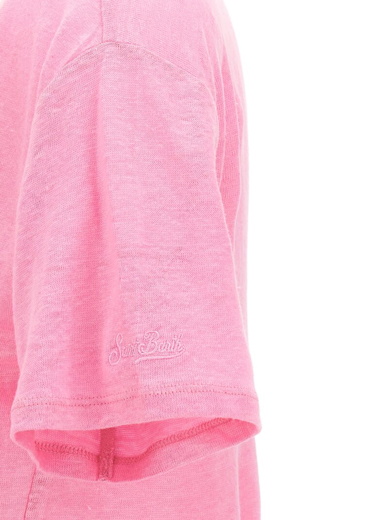 'El distinta' T-shirt 100% linen MC2 SAINT BARTH Pink