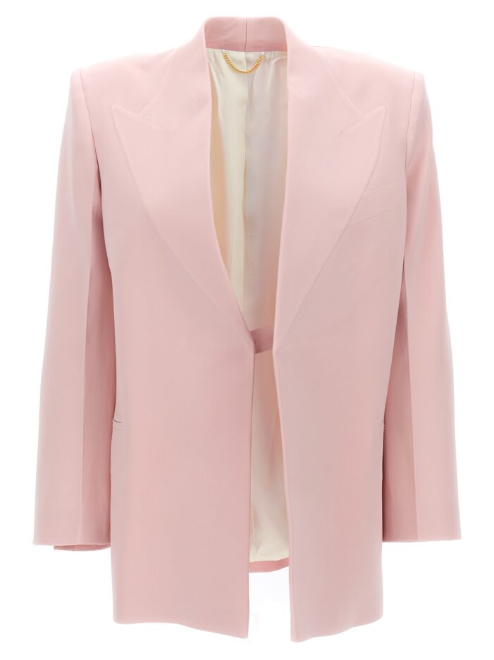 Single-breasted blazer jacket VICTORIA BECKHAM Pink