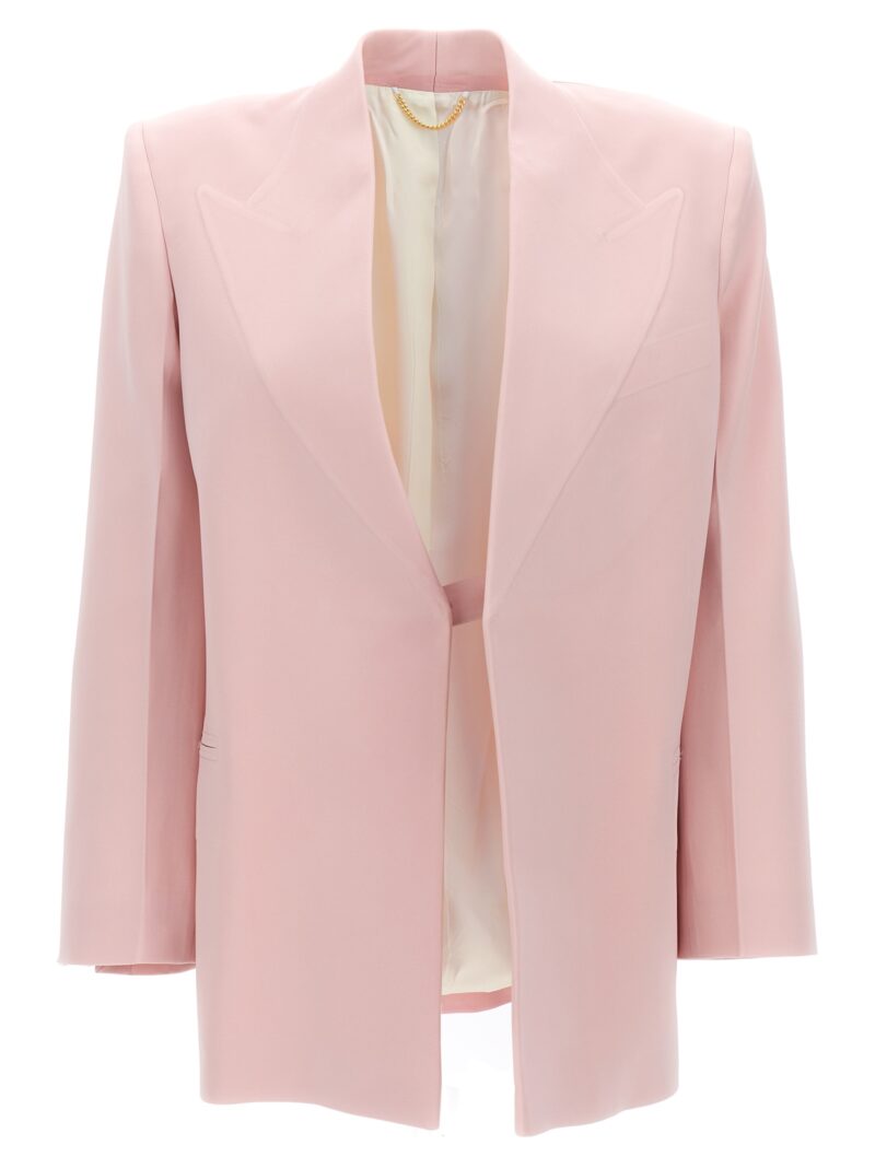 Single-breasted blazer jacket VICTORIA BECKHAM Pink