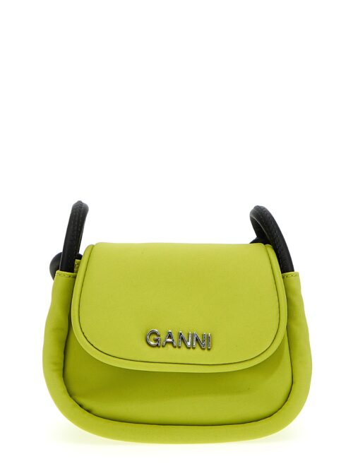 Knot mini flap over crossbody bag GANNI Green