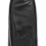 Logo leather skirt BALLY Black
