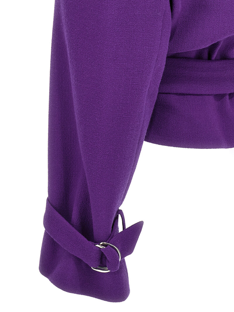 Cropped blazer 100% wool ALEXANDRE VAUTHIER Purple