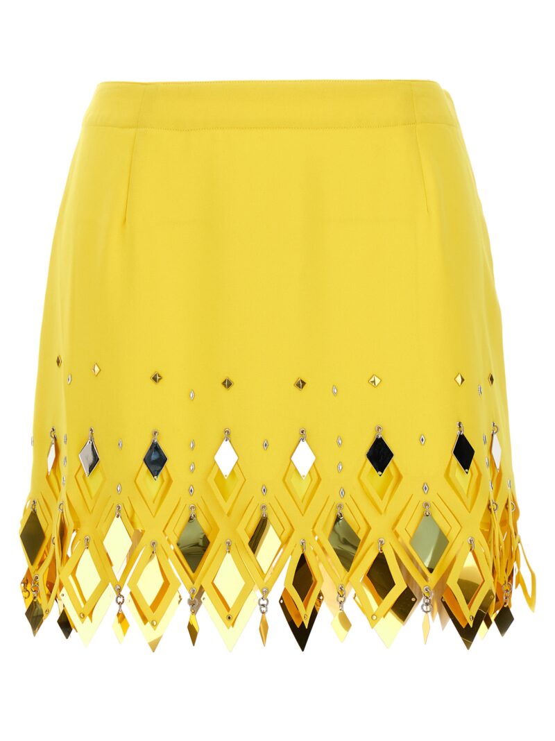 Diamond-hued sequin skirt PACO RABANNE Yellow