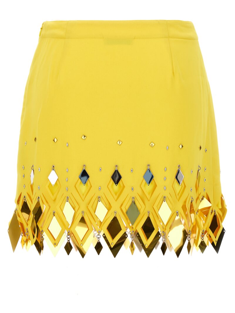 Diamond-hued sequin skirt 23FCJU394PO0323P731 PACO RABANNE Yellow