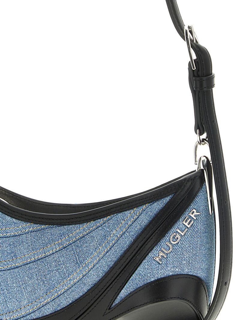 'small denim spiral curve 01' shoulder bag Woman MUGLER Multicolor