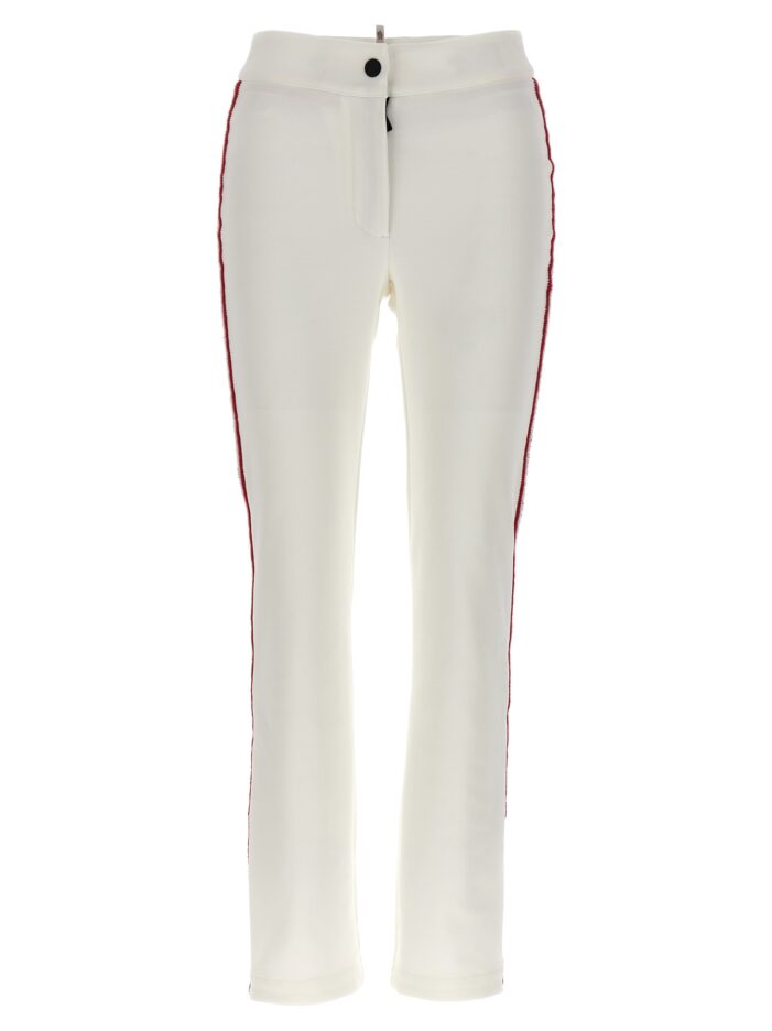 Side embroidery pants MONCLER GRENOBLE White