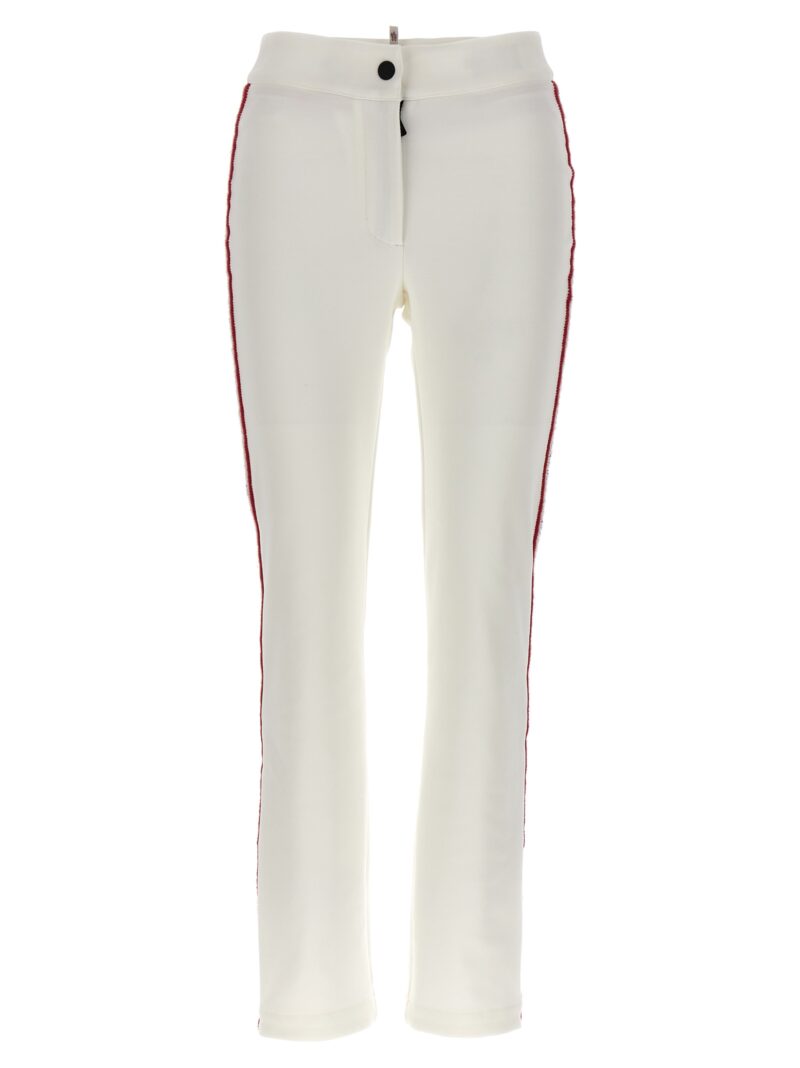 Side embroidery pants MONCLER GRENOBLE White