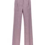 Lurex pinstriped pants MSGM Purple