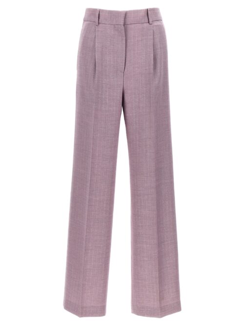 Lurex pinstriped pants MSGM Purple