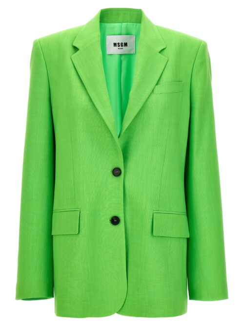 Single-breasted blazer MSGM Green