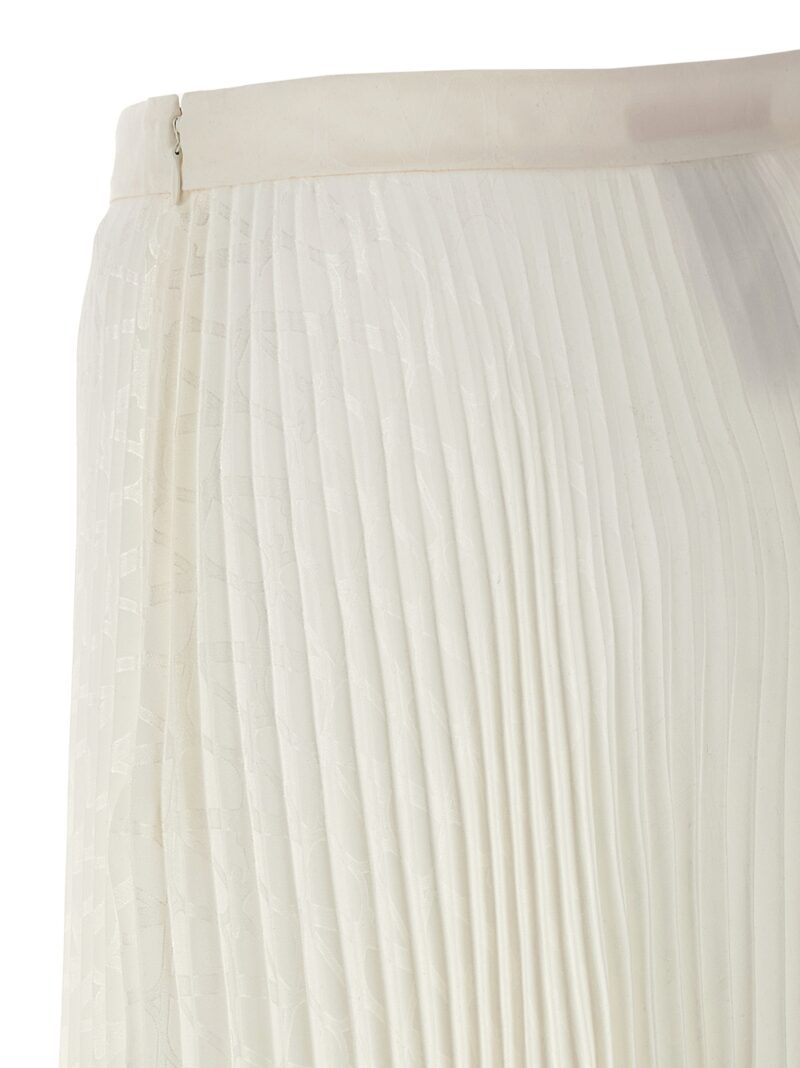 Valentino 'VLOGO' skirt 100% silk VALENTINO GARAVANI White